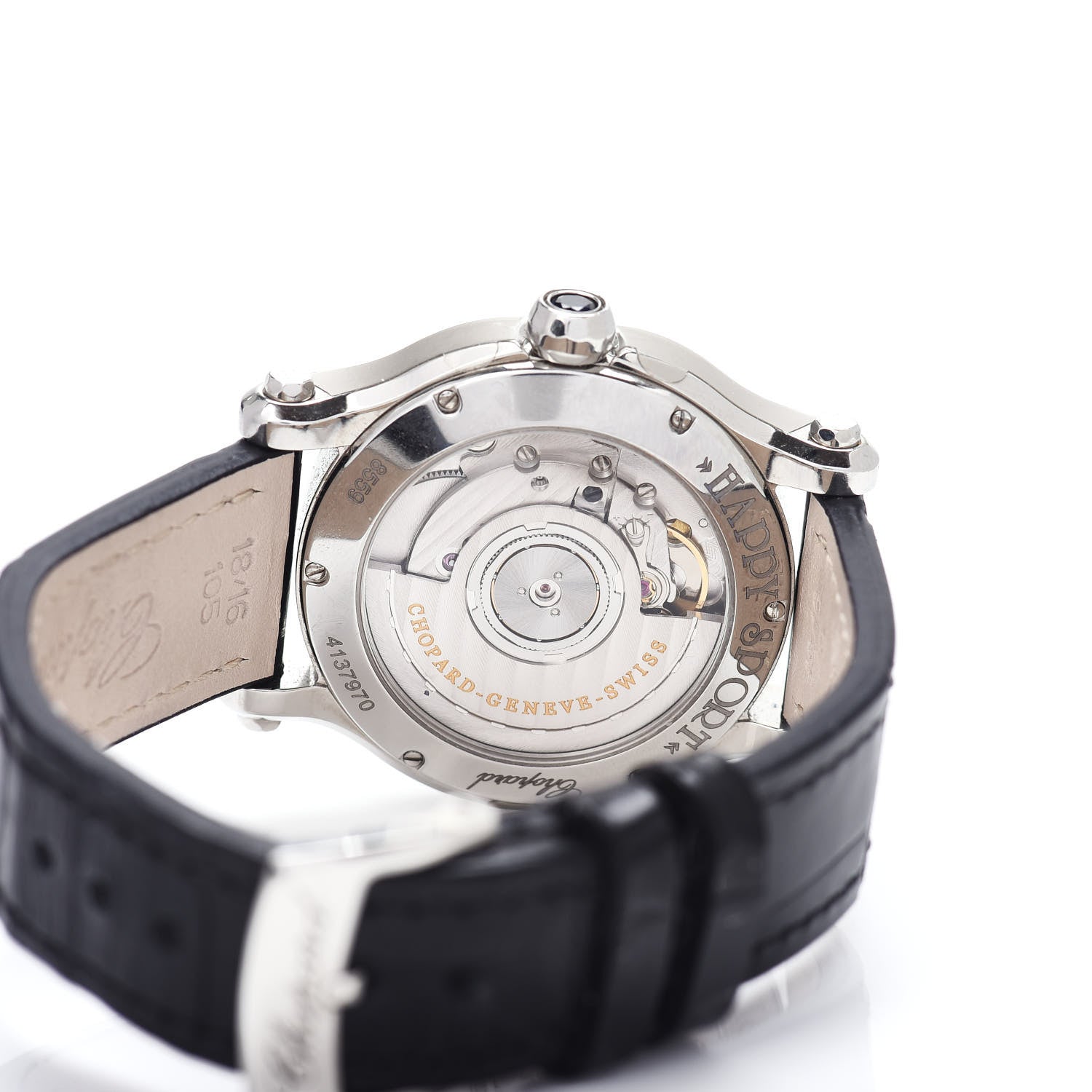 Chopard Stainless Steel Alligator 7 Diamond 36mm Happy Sport Automatic Watch 4 of 5