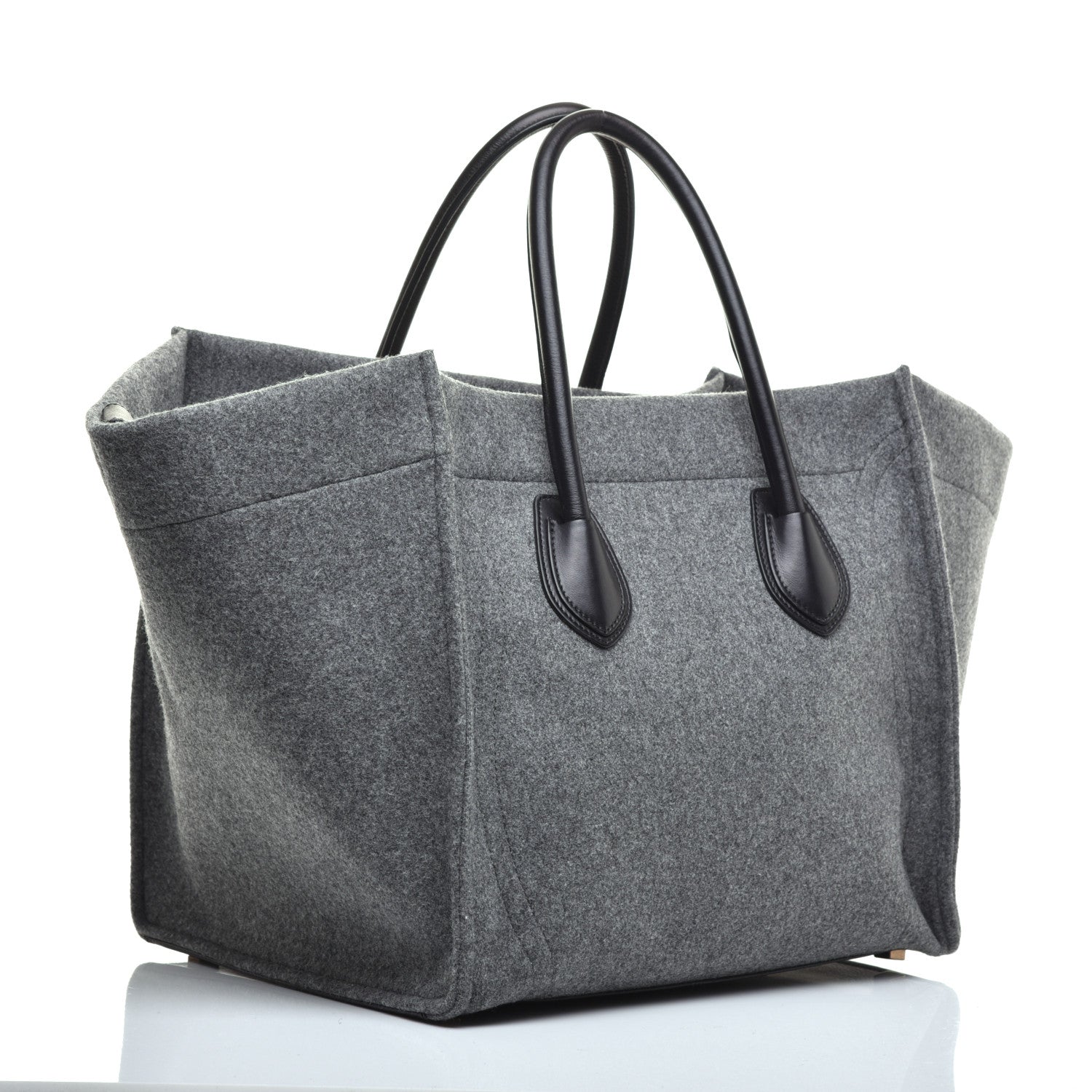 Celine Felt Medium Phantom Luggage Pearl Grey 3 of 9