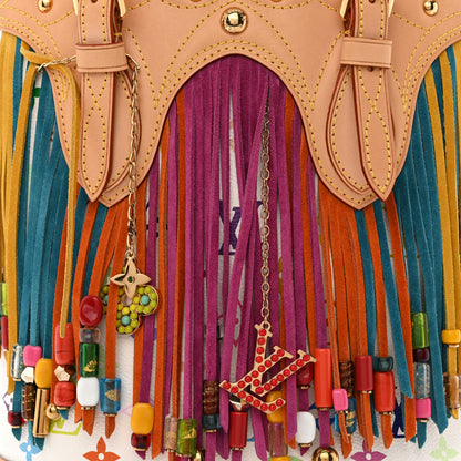 Louis Vuitton Monogram Multicolor Fringe Bucket White 8 of 10