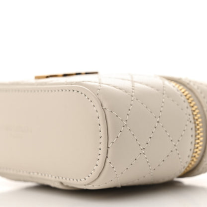 Saint Laurent Lambskin Quilted Micro Gaby Vanity Case Crema Soft 10 of 10