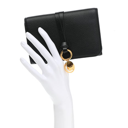 Chloe Grained Calfskin Alphabet Compact Wallet Black 2 of 11