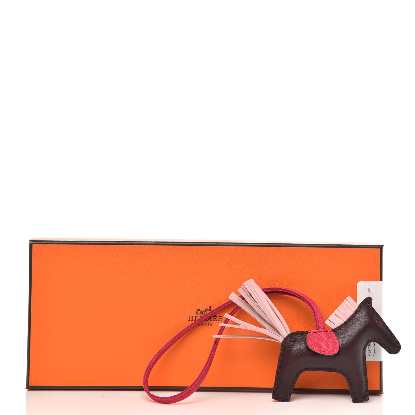 Milo Lambskin Matte Alligator Touch Grigri Rodeo Horse Bag Charm PM Rouge Sellier Framboise Rose Sakura