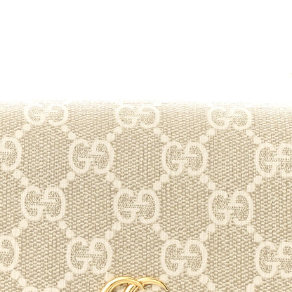 Gucci GG Supreme Monogram Textured Dollar Calfskin Web Mini Ophidia Envelope Shoulder Bag Beige Mystic White Oatmeal 8 of 10