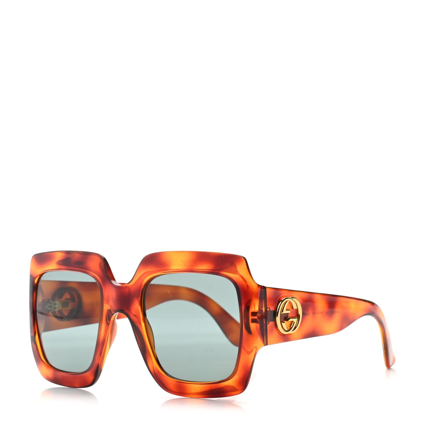 Acetate Square Frame Sunglasses GG 0053S Havana