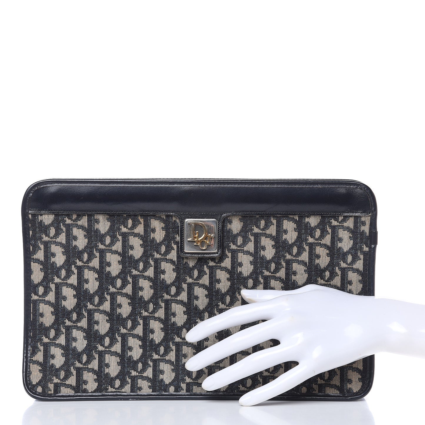 Monogram Pouch Clutch Blue