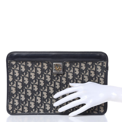 Christian Dior Monogram Pouch Clutch Blue 2 of 12