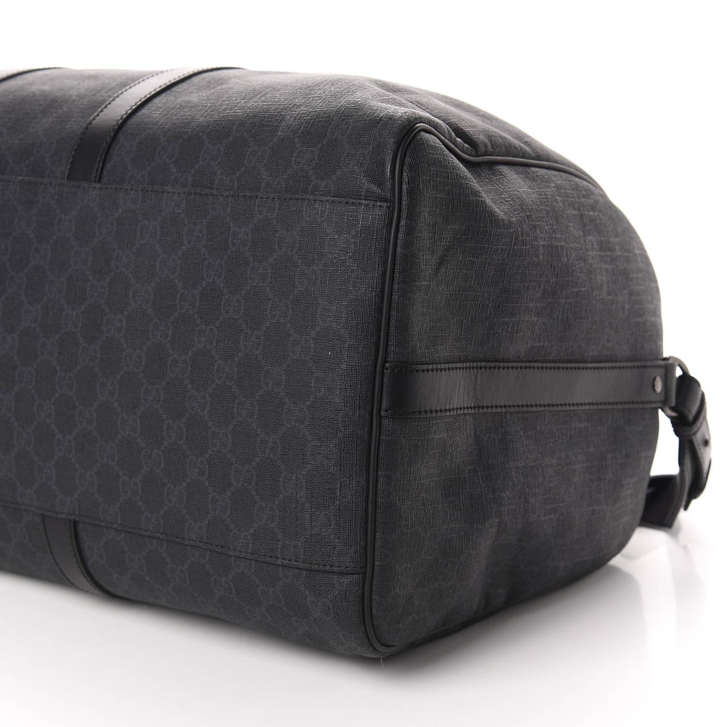 Gucci GG Supreme Monogram Medium Carry-On Duffle Bag Black Grey 6 of 10