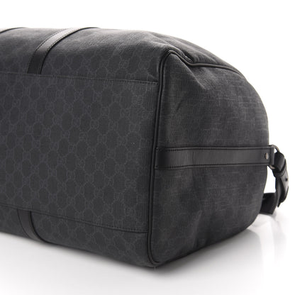 Gucci GG Supreme Monogram Medium Carry-On Duffle Bag Black Grey 6 of 10