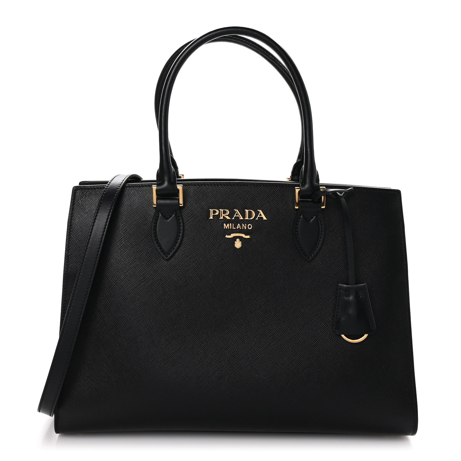 Prada Saffiano Soft Calfskin Tote Black 1 of 9