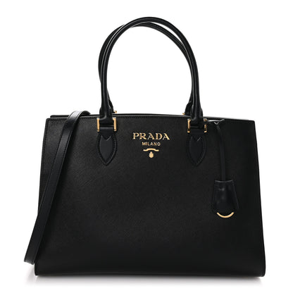 Prada Saffiano Soft Calfskin Tote Black 1 of 9