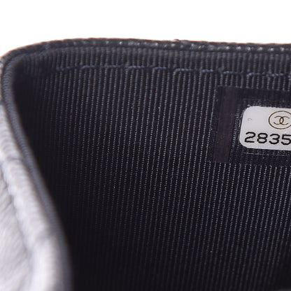 Chanel Caviar Quilted Flap Card Holder Wallet Navy 8 of 9