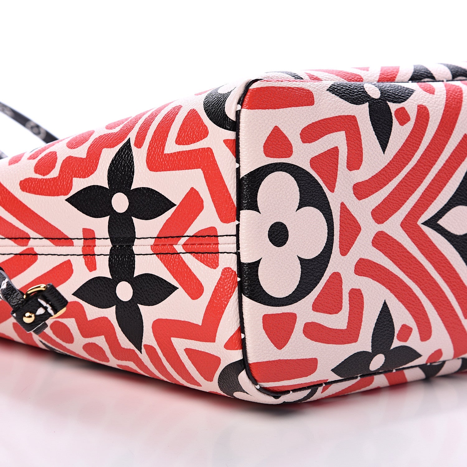 Louis Vuitton Monogram Giant Crafty Neverfull MM Creme Rouge Black 9 of 11