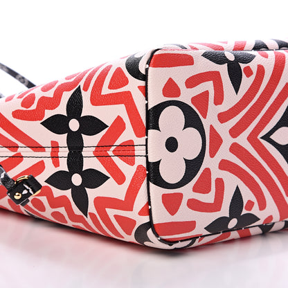 Louis Vuitton Monogram Giant Crafty Neverfull MM Creme Rouge Black 9 of 11