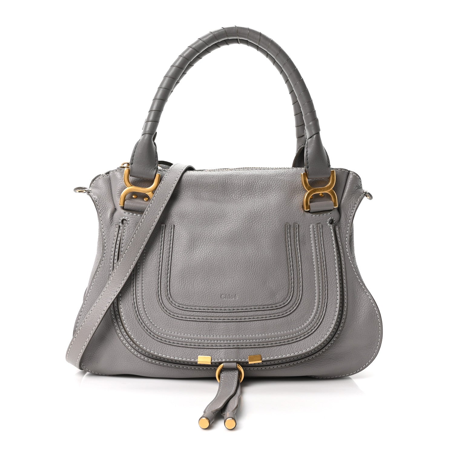 Chloe Calfskin Medium Marcie Satchel Cashmere Grey 1 of 11