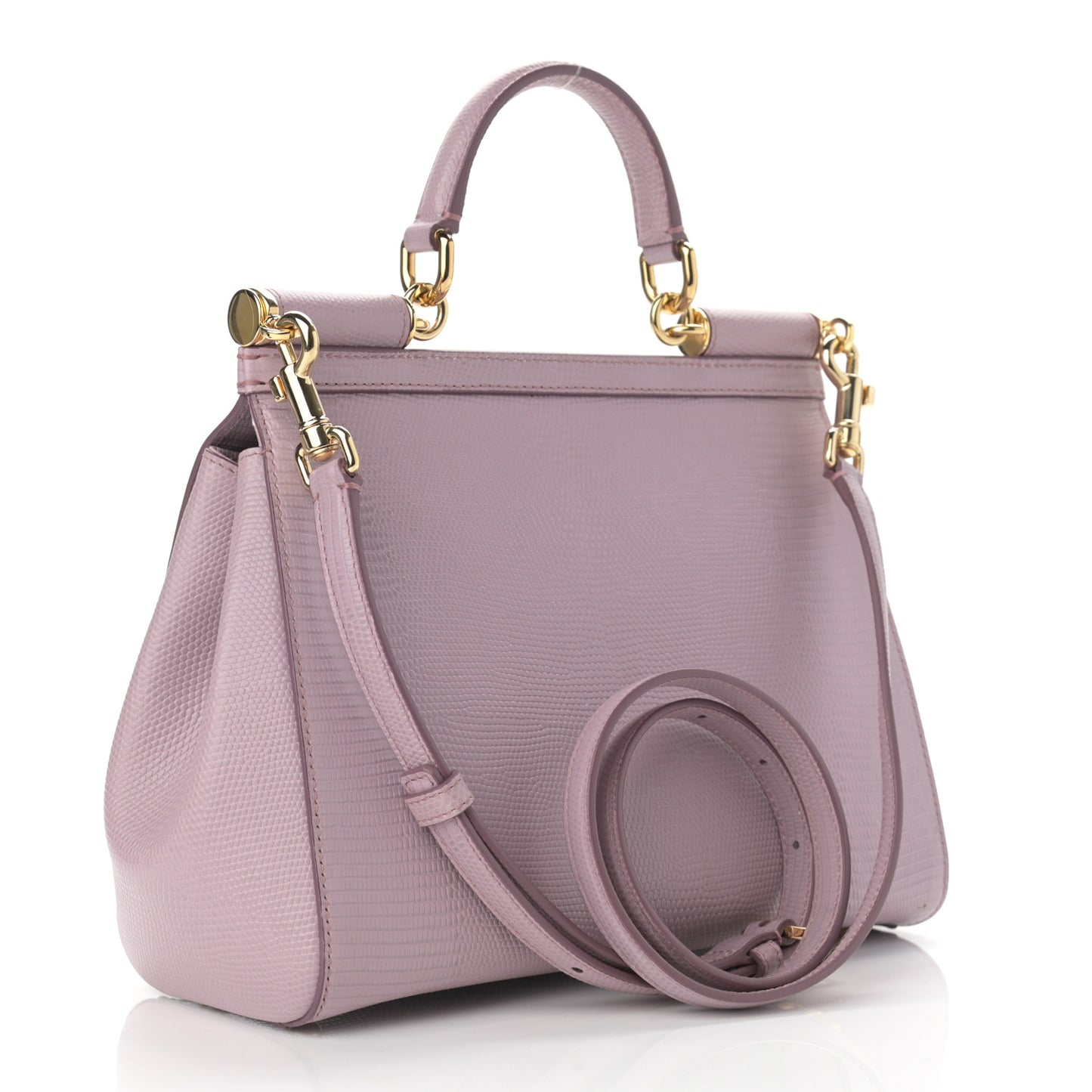 Stampa Iguana Crystal Medium Miss Sicily Satchel Purple