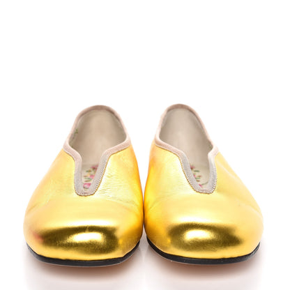 Gucci Metallic Nappa Patent Hannelore Detachable Platform Sandals 36 Gold 9 of 16