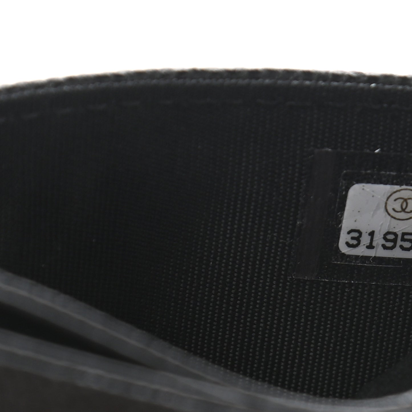 Caviar Camellia Embossed Card Holder Black