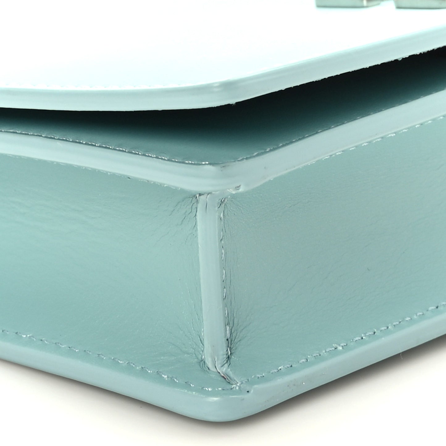 OFF WHITE Calfskin Jitney 0.5 Shoulder Bag Light Blue