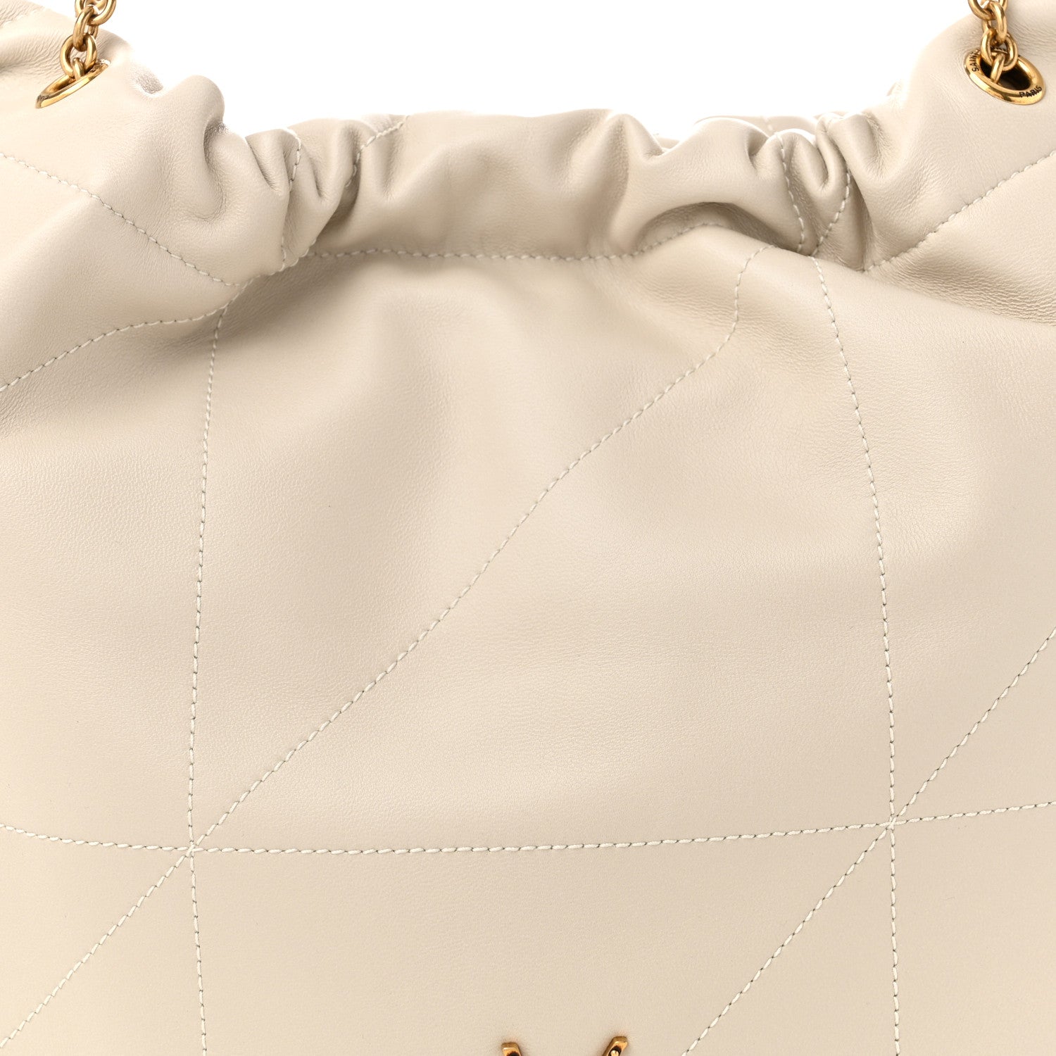 Saint Laurent Lambskin Matelasse Monogram Medium Jamie 4.3 Pochon Blanc Vintage 9 of 11