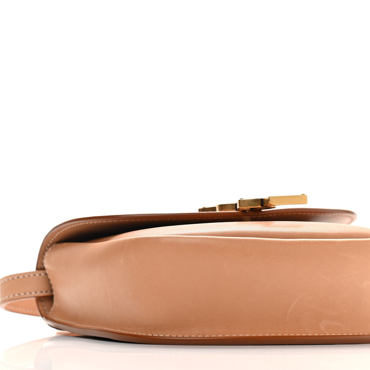 Smooth Vintage Calfskin Monogram Small Kaia Satchel Gold