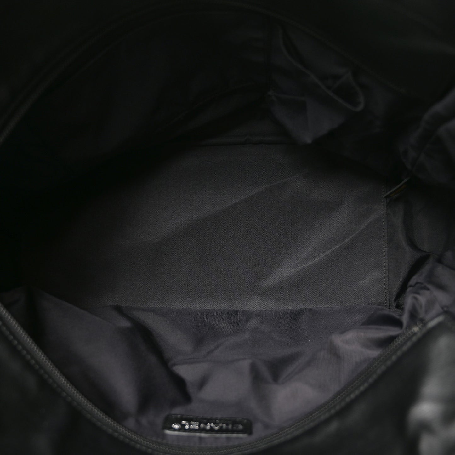 Coated Canvas Quilted Large Paris Biarritz Tote Black