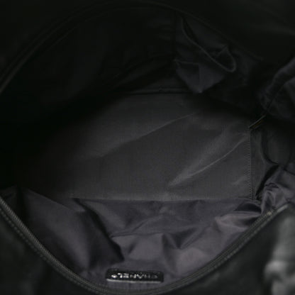 Chanel Coated Canvas Quilted Large Paris Biarritz Tote Black 5 of 10