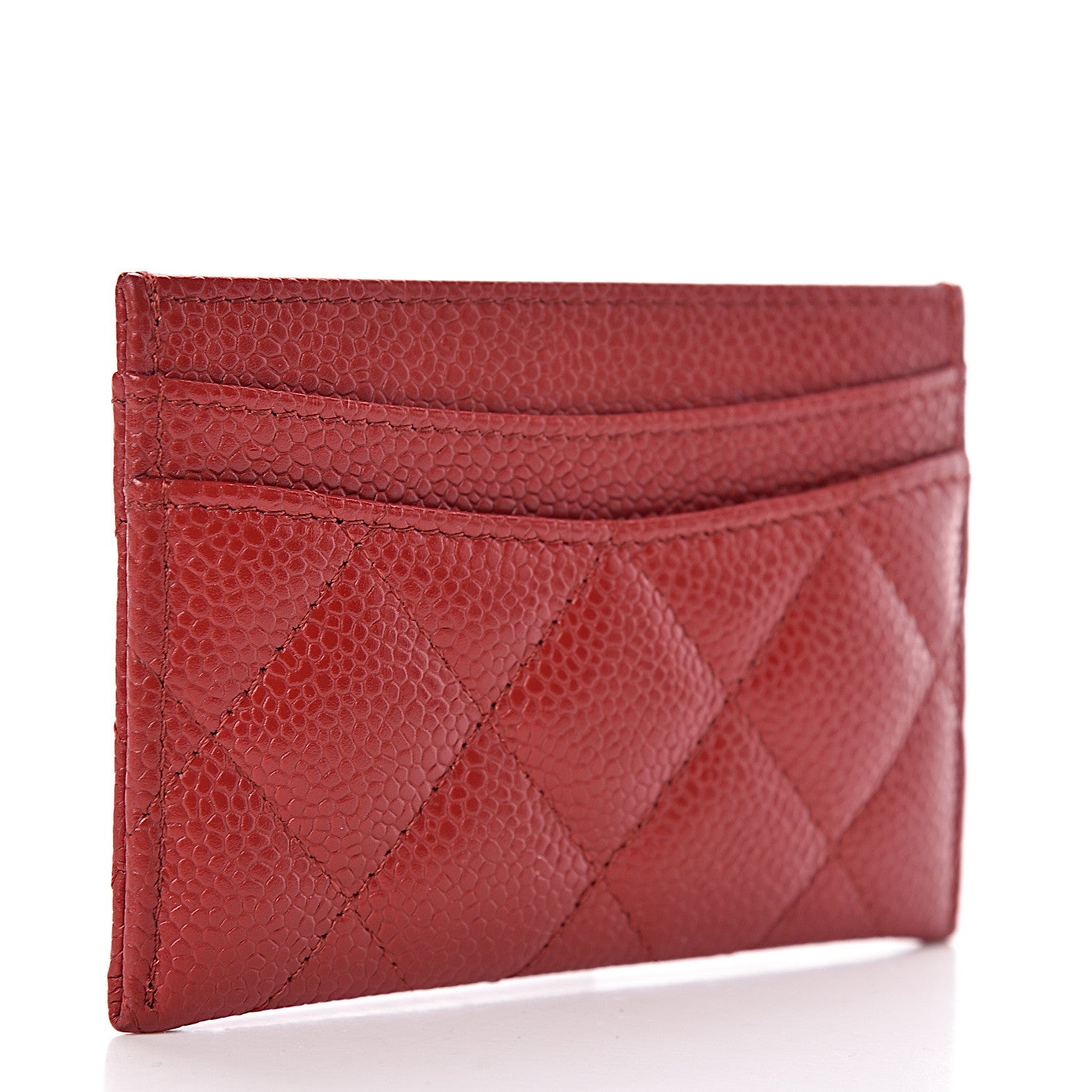 Chanel Caviar Quilted Card Holder Red 3 of 7