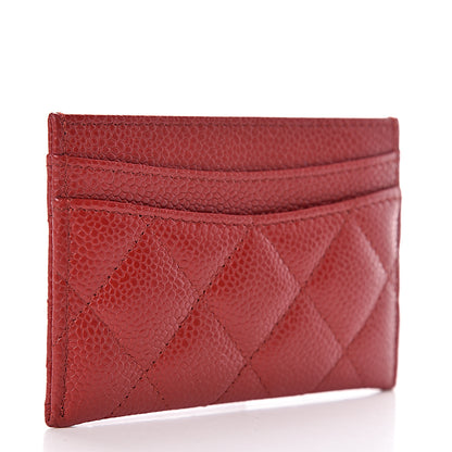 Chanel Caviar Quilted Card Holder Red 3 of 7