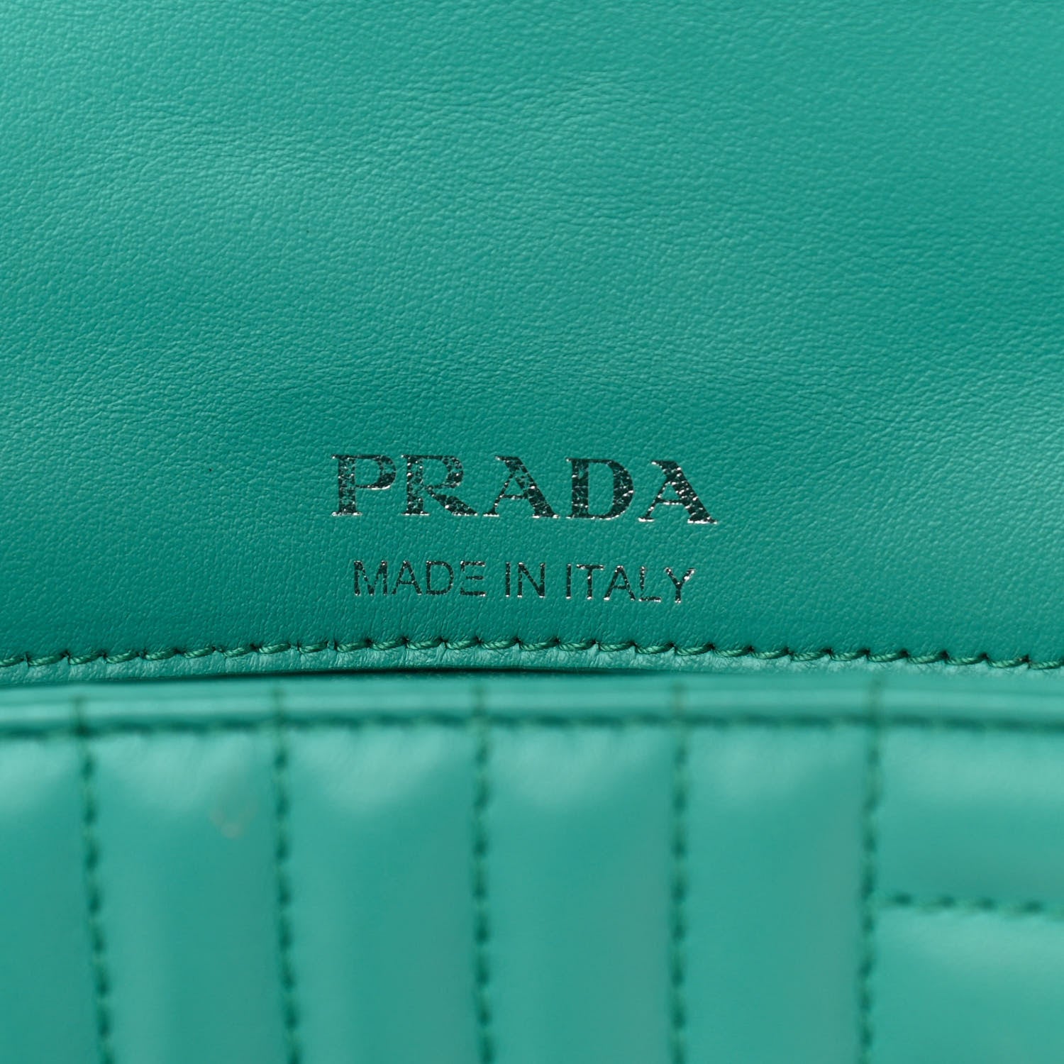 Prada Soft Calfskin Impunture Diagramme Small Chain Flap Shoulder Bag Giada 6 of 11
