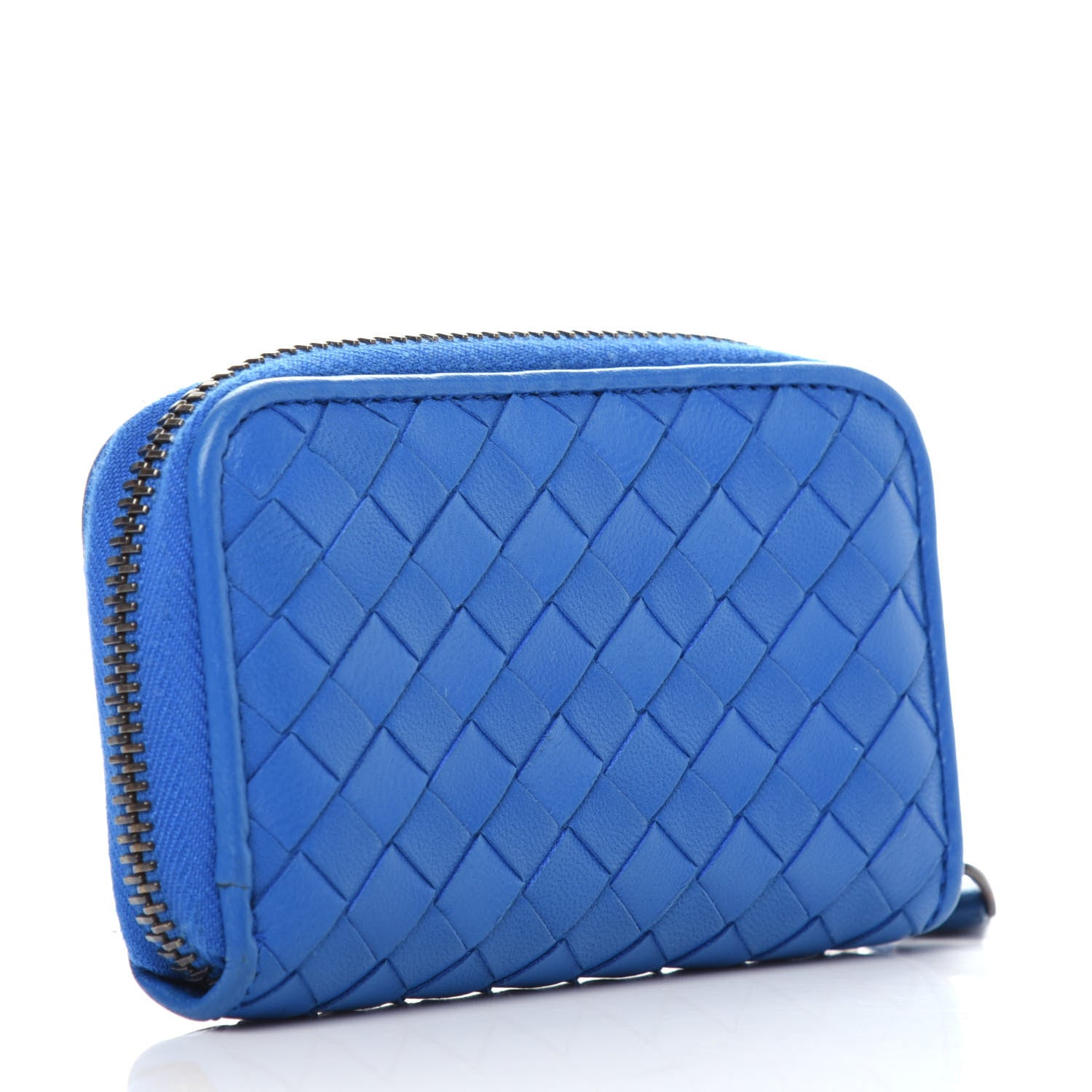 Bottega Veneta Nappa Intrecciato Zip Around Coin Purse Bleuette 5 of 10