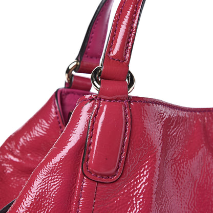 Gucci Patent Small Soho Shoulder Bag Bright Bougainvillea 10 of 11