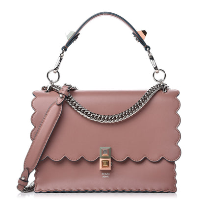 Fendi Vitello Liberty Scalloped Studded Kan I Shoulder Bag English Rose 1 of 10