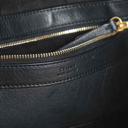 Celine Soft Grained Calfskin Medium Belt Cabas Phantom Black 6 of 9
