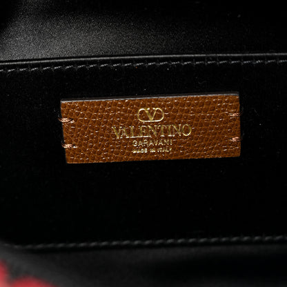Valentino Garavani Floral Embroidered Beaded Small DeVain Shoulder Bag Black Multicolor 7 of 11