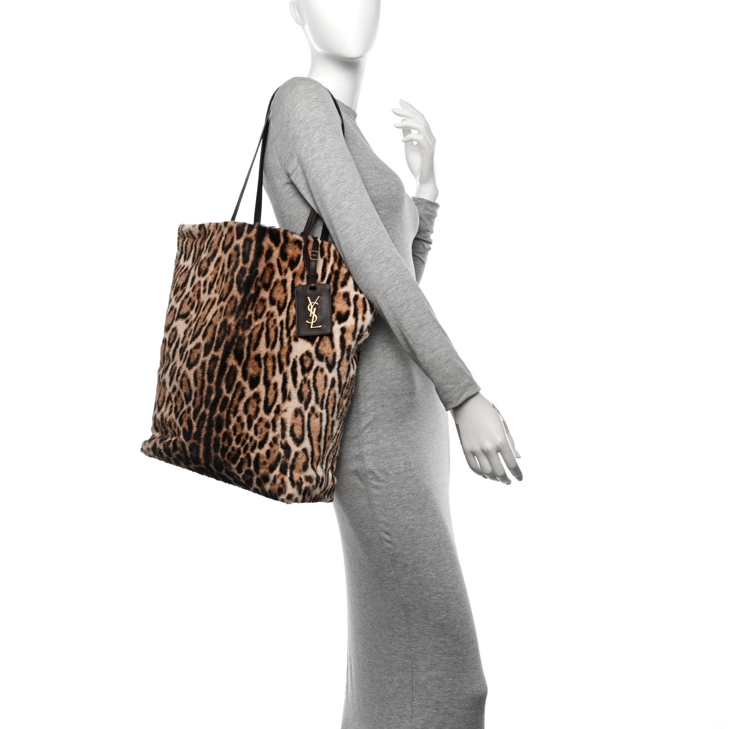 Saint Laurent Leopard Calf Hair Tote 2 of 12