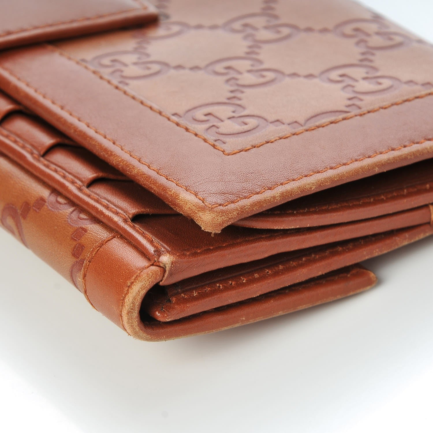 Gucci Guccissima Punch Continental Flap Wallet Brown 9 of 11