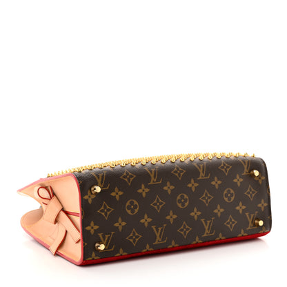 Louis Vuitton Monogram Calf Hair Spikes Iconoclasts Christian Louboutin Tote Red 4 of 17