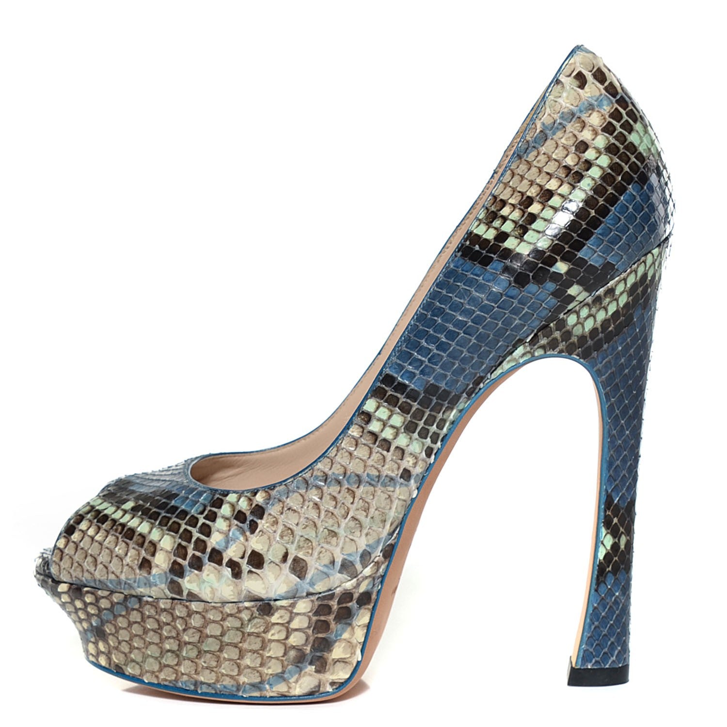 Saint Laurent Python Palais 105 Heels 1 of 7