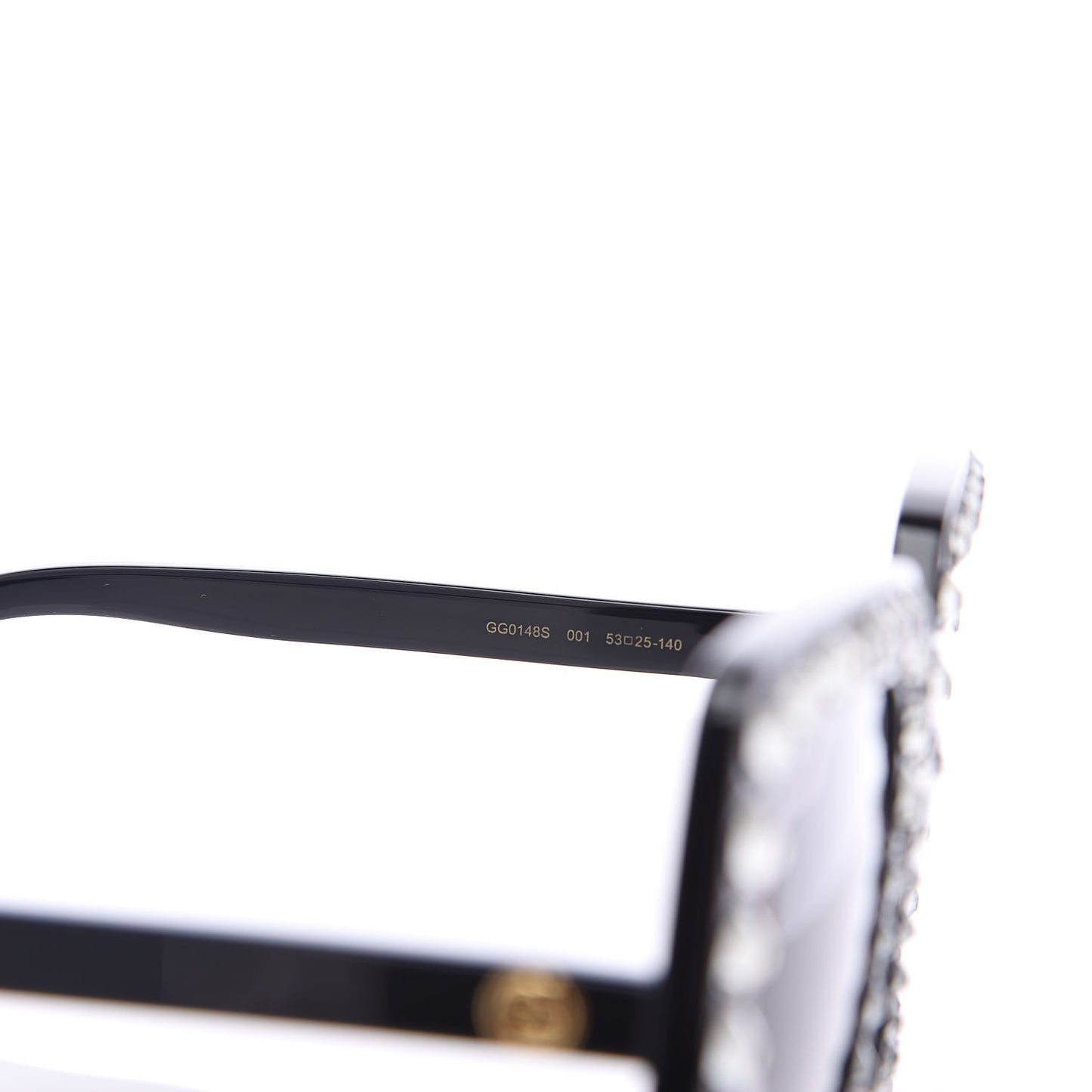 Acetate Crystal Oversize Sunglasses GG0148S Black