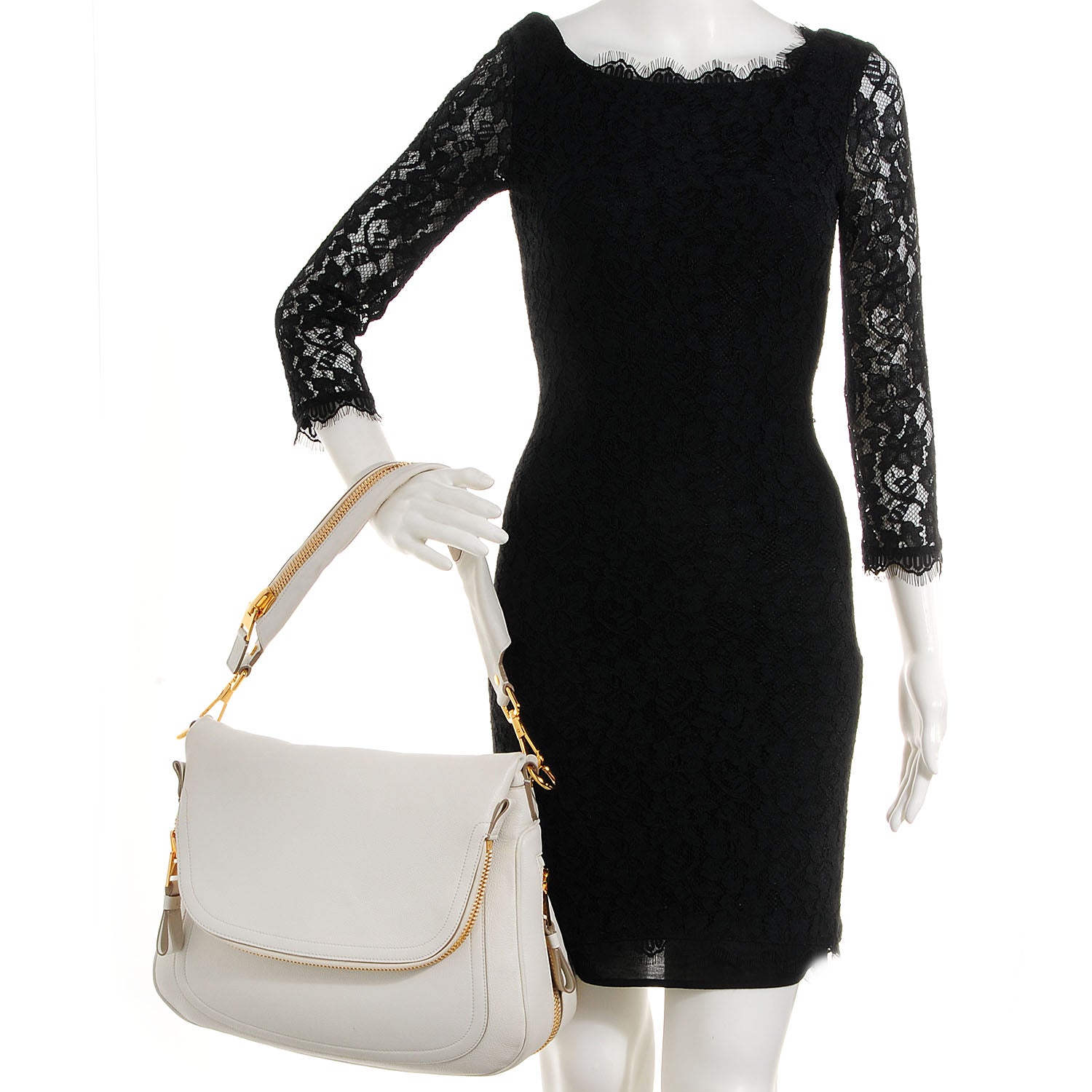 Tom Ford Pebbled Calfskin Large Jennifer Chalk 2 of 8