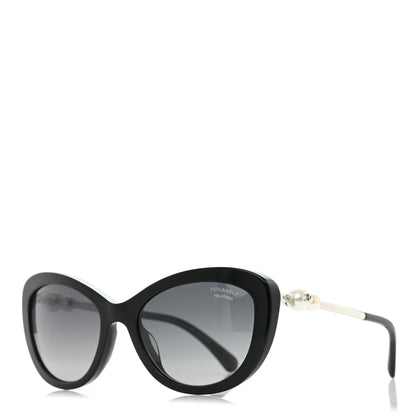 Chanel Polarized Cat Eye Pearl Sunglasses 5340-H Black 1 of 8