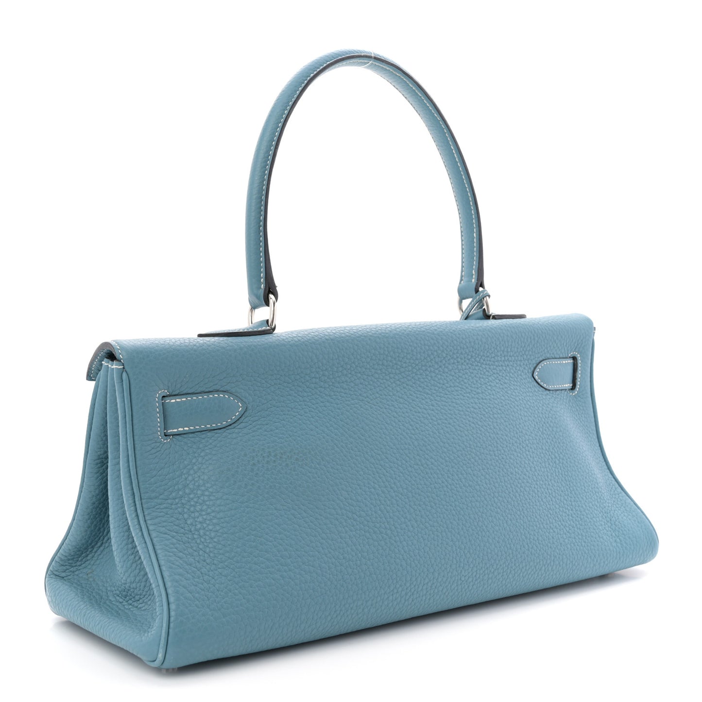 Taurillon Clemence Shoulder Kelly 42 Blue Jean