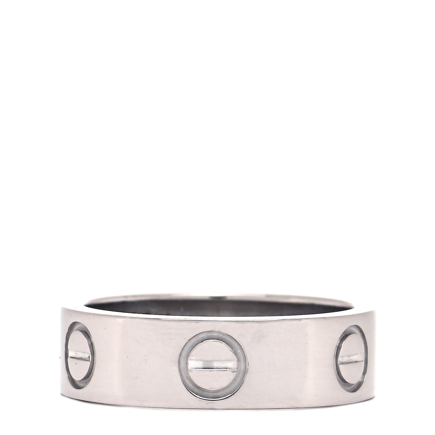 Cartier 18K White Gold 5.5mm LOVE Ring 50 5.25 3 of 4