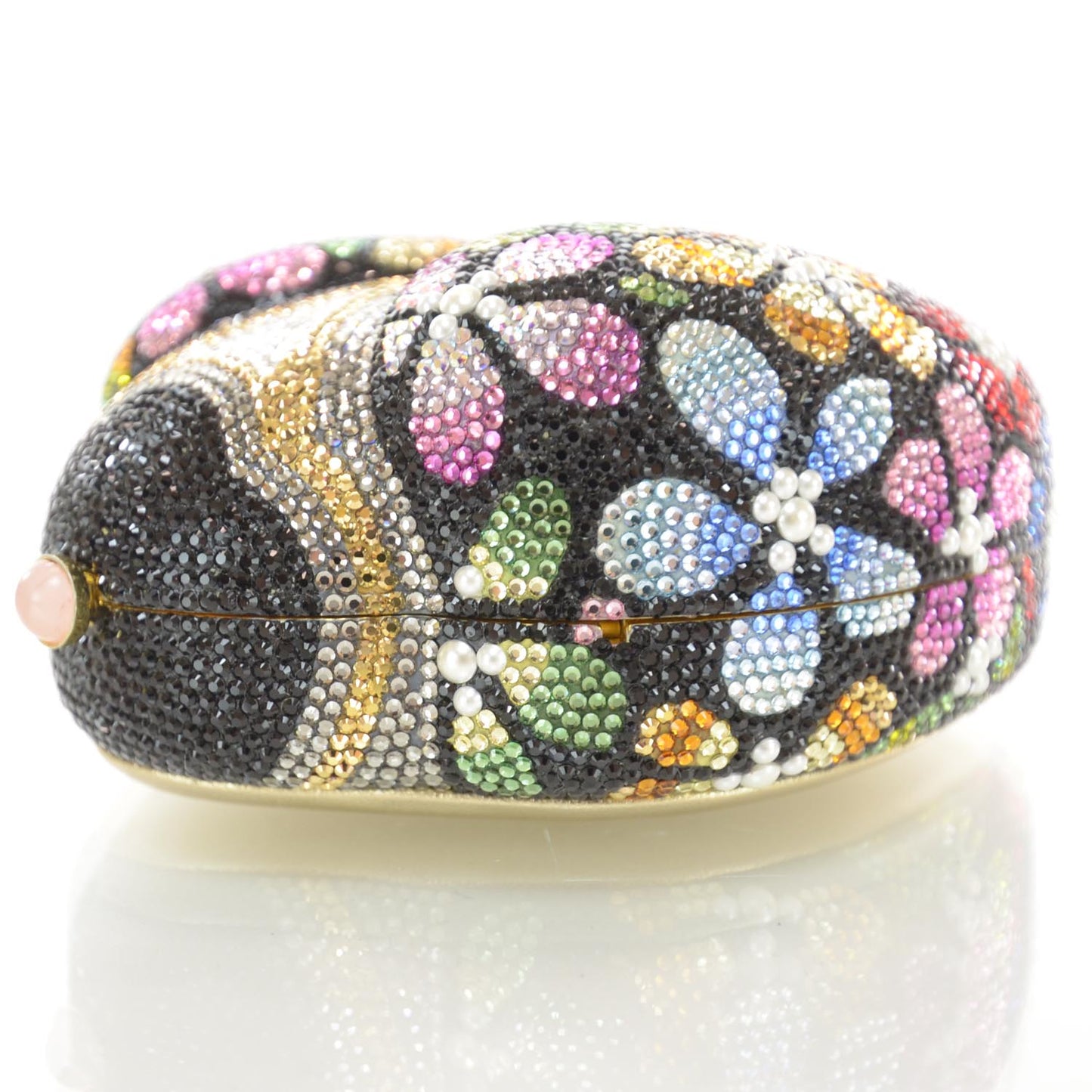 Crystal Floral Ladybug Minaudiere