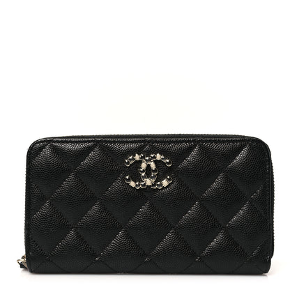 Chanel Caviar Quilted Medium Zip Around Wallet Black 1 of 10