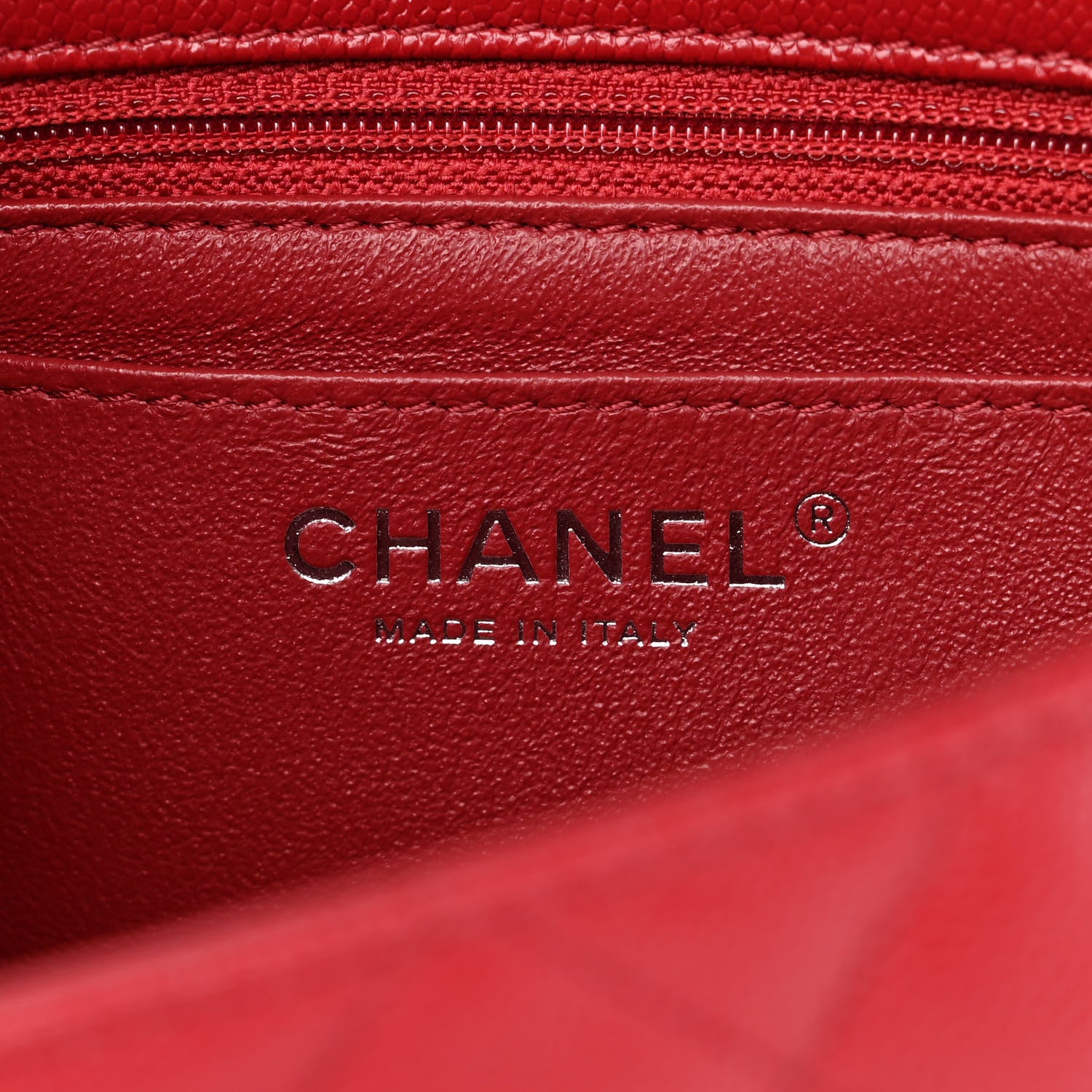 Chanel Caviar Quilted Mini Rectangular Flap Red 6 of 10