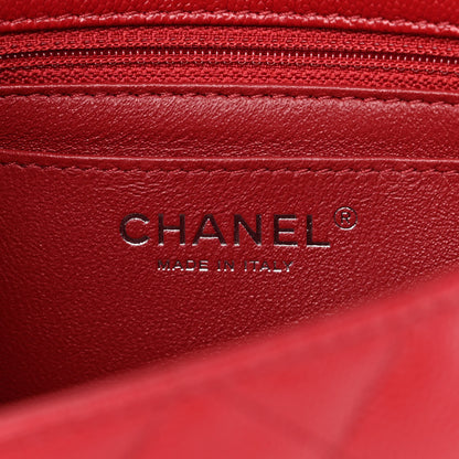 Chanel Caviar Quilted Mini Rectangular Flap Red 6 of 10
