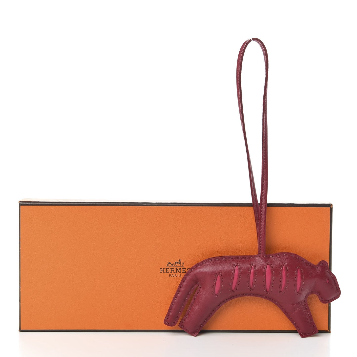 Milo Lambskin Rooroo Bag Charm Rouge H Rose Ete