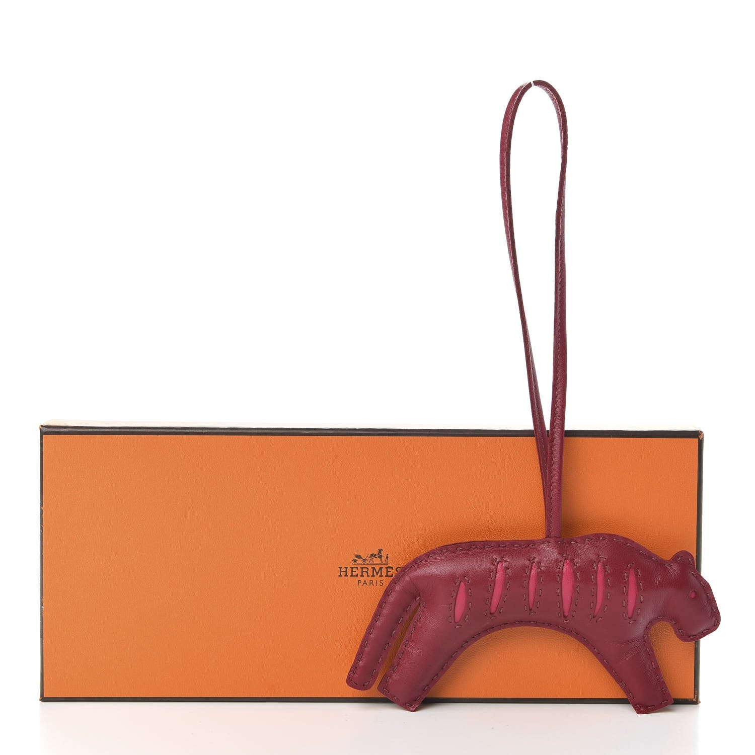 Hermes Milo Lambskin Rooroo Bag Charm Rouge H Rose Ete 4 of 4