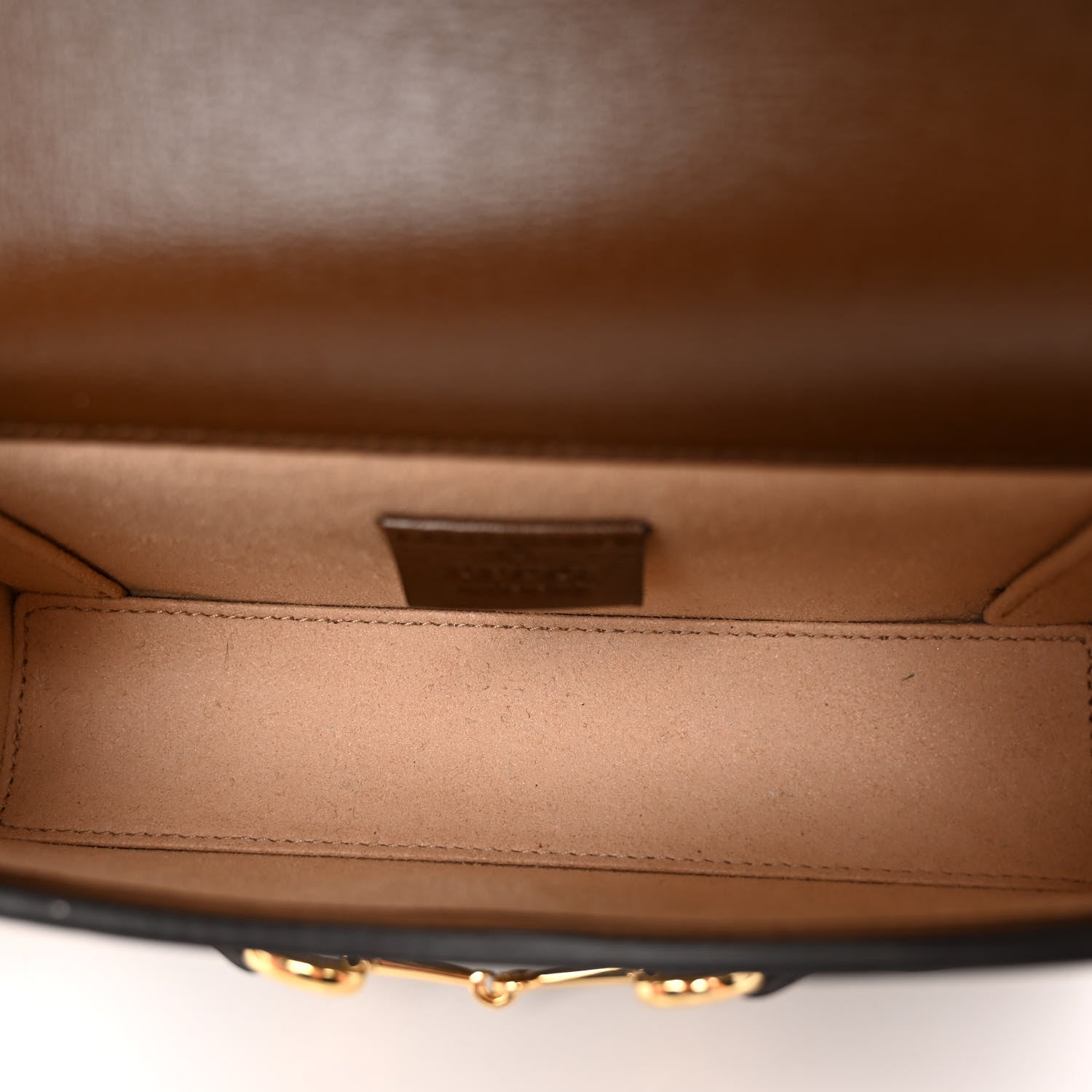 Gucci GG Supreme Monogram Mini Horsebit 1955 Shoulder Bag Beige Brown Sugar 5 of 10
